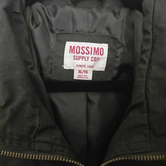 Mossimo Supply Co. Women's Olive Utility Jacket with Patterned Sleeves Size XL - Picture 4 of 16